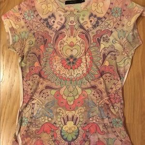 Unique Colorful Tattoo T-shirt Size M-L